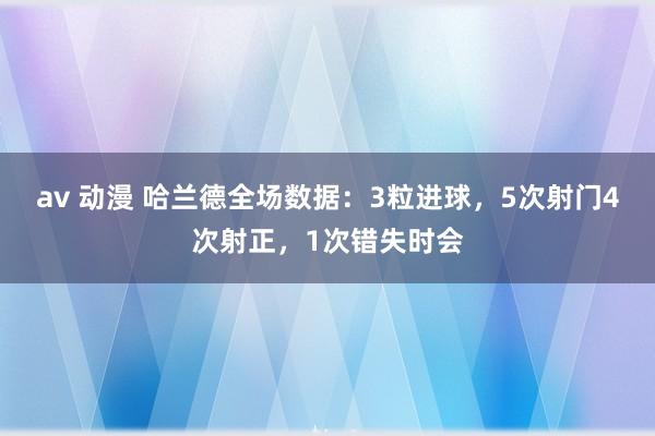 av 动漫 哈兰德全场数据：3粒进球，5次射门4次射正，1次错失时会